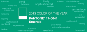 Pantone Emerald Green Color of 2013