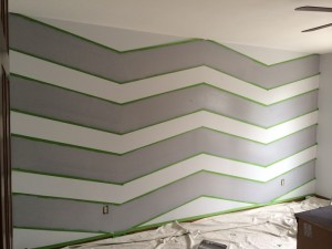Chevron After Rolling/Painting