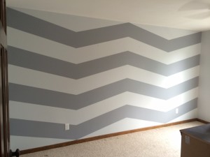 Chevron After Removing Tape