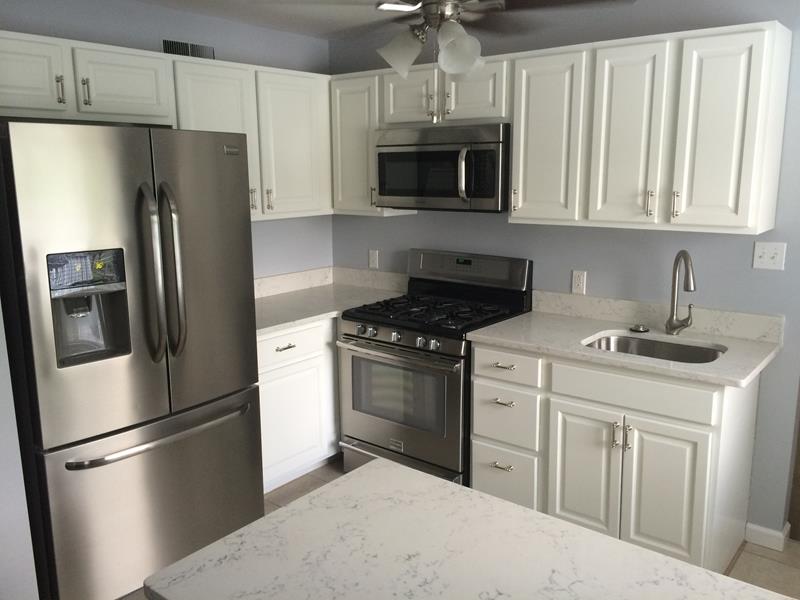 white painted cabinets