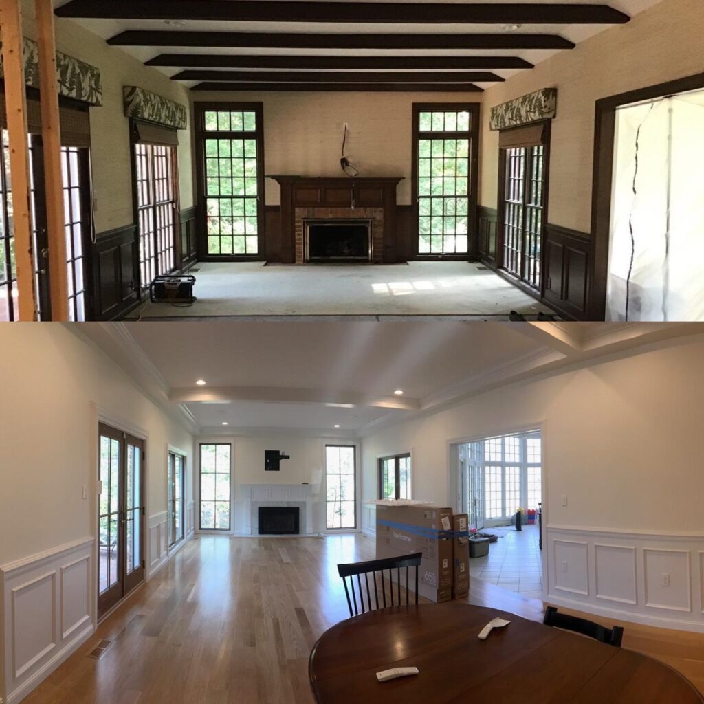 Our Process: Painting Stained Wood